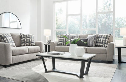 Avenal Park Flannel Sofa and Loveseat Set