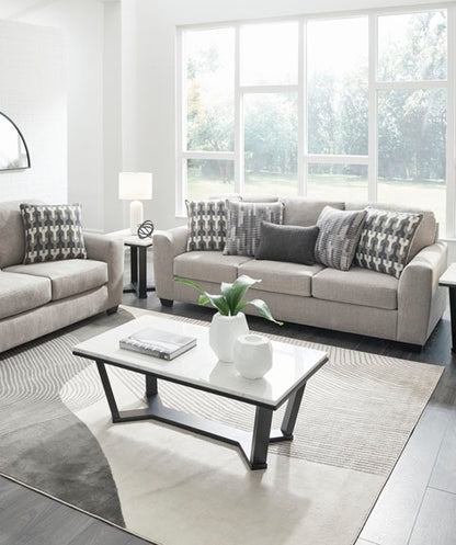Avenal Park Flannel Sofa and Loveseat Set