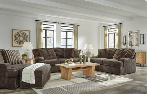 Aylesworth Chocolate Sofa and Loveseat Set