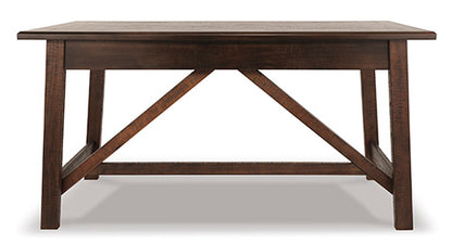 Baldridge Rustic Brown Home Office Large Leg Desk