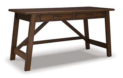 Baldridge Rustic Brown Home Office Large Leg Desk