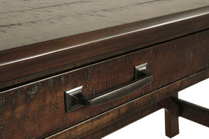 Baldridge Rustic Brown Home Office Large Leg Desk