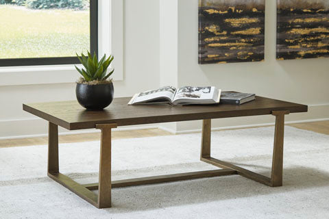 Balintmore Brown and Gold Tone Coffee Table