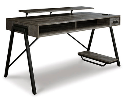 Barolli Gunmetal Gaming Desk
