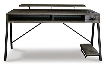 Barolli Gunmetal Gaming Desk