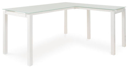 Baraga White L-Desk