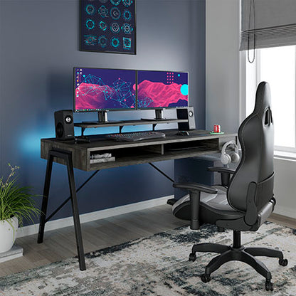 Barolli Gunmetal Gaming Desk