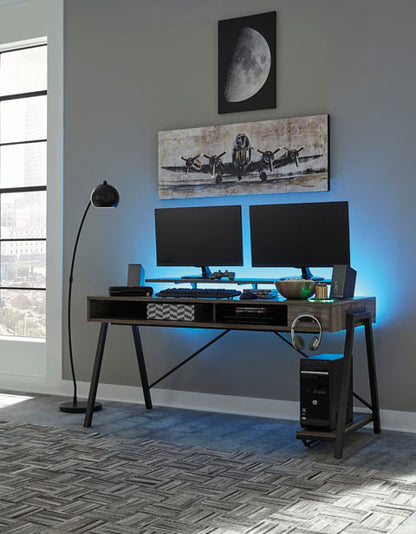 Barolli Gunmetal Gaming Desk