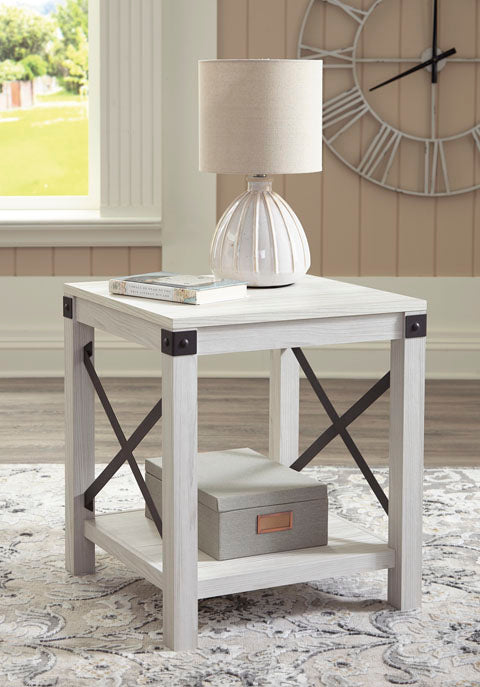 Bayflynn Whitewashed End Table