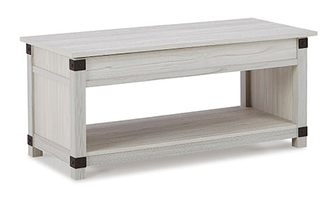 Bayflynn Whitewashed Lift-Top Coffee Table