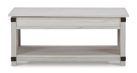 Bayflynn Whitewashed Lift-Top Coffee Table