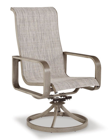 Beach Front Sling Swivel Chair (Set of 2)
