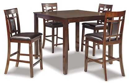 Bennox 5-pc Counter Height Dining Table and Bar Stools