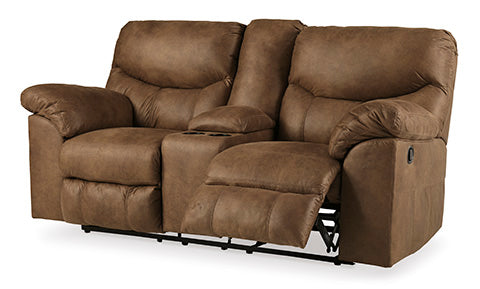 Boxberg Bark Reclining Loveseat with Console