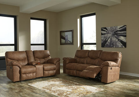 Boxberg Bark Reclining Sofa and Loveseat Set