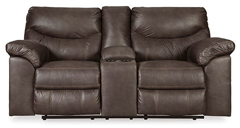 Boxberg Teak Reclining Loveseat with Console