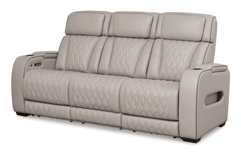 Boyington Gray Power Reclining Sofa