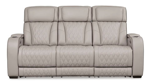 Boyington Gray Power Reclining Sofa