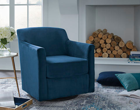 Bradney Ink Swivel Accent Chair