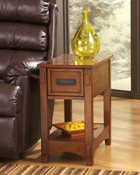 Breegin Brown Chairside End Table