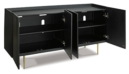 Brentburn Black Accent Cabinet