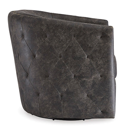 Brentlow Distressed Black Accent Chair