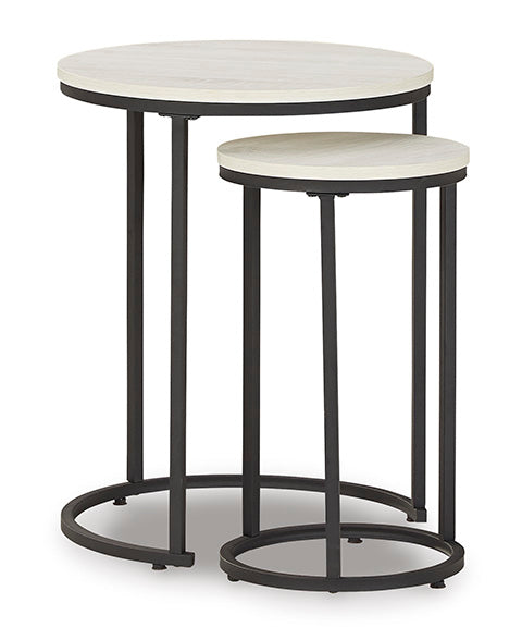 Briarsboro White and Black Accent Table