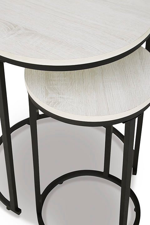 Briarsboro White and Black Accent Table