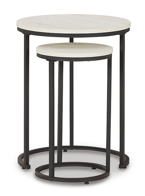 Briarsboro White and Black Accent Table