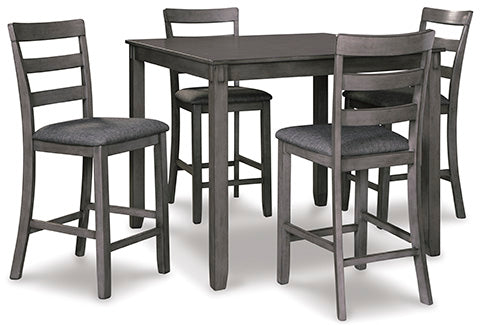 Bridson 5-pc Counter Height Dining Table and Bar Stools Set