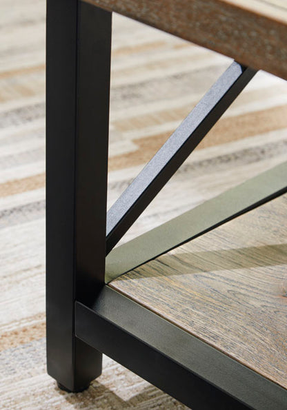 Bristenfort Brown and Black Coffee Table