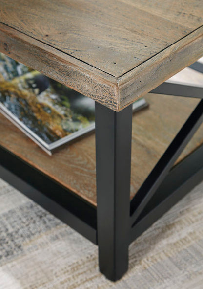 Bristenfort Brown and Black Coffee Table