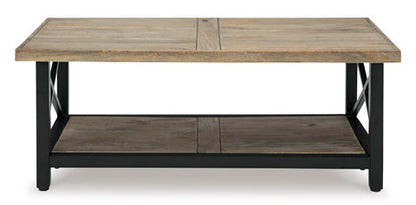 Bristenfort Brown and Black Coffee Table