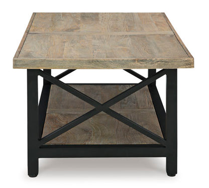 Bristenfort Brown and Black Coffee Table