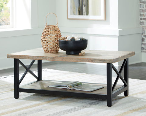 Bristenfort Brown and Black Coffee Table