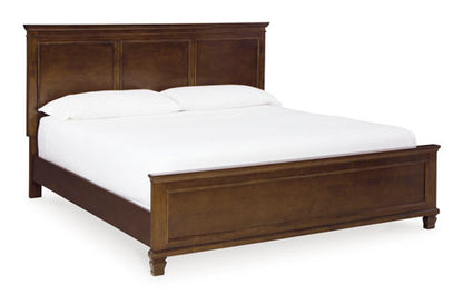 Fortman Brownish Cherry Panel Bed
