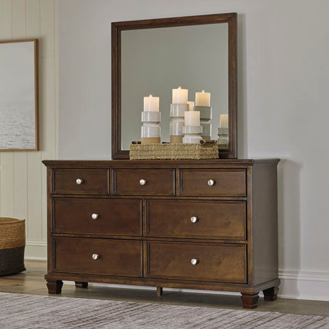 Fortman Brownish Cherry Dresser