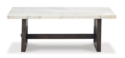 Burkhaus White and Dark Brown Coffee Table