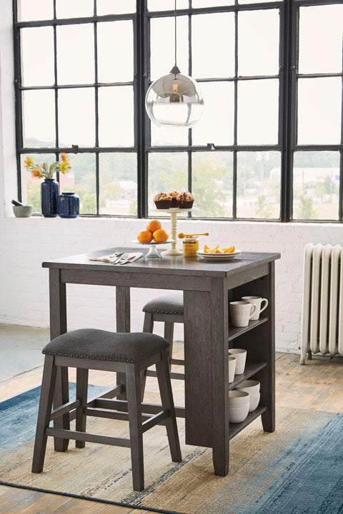 Caitbrook Counter Height Dining Table and Bar Stools