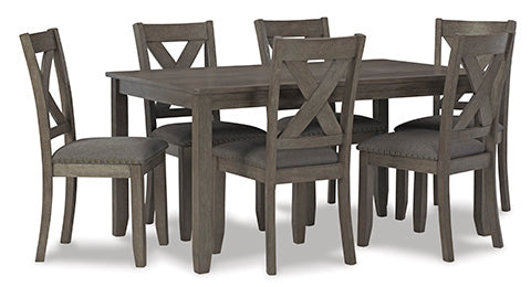 Caitbrook Gray 7-pc Dining Table and Chairs Set