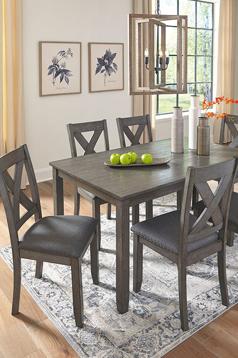 Caitbrook Gray 7-pc Dining Table and Chairs Set