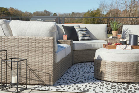 Calworth 7-Piece Outdoor Sectional with Ottoman