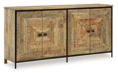 Camney Brown and Black Accent Cabinet