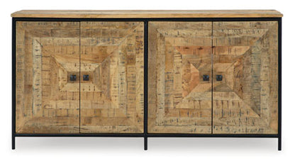 Camney Brown and Black Accent Cabinet
