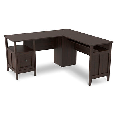 Camiburg Warm Brown 2-Piece Home Office Desk