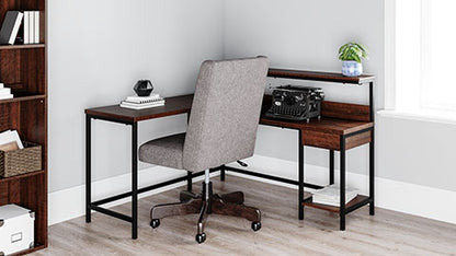 Camiburg Warm Brown L-Desk with Storage