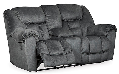 Capehorn Granite Reclining Loveseat with Console