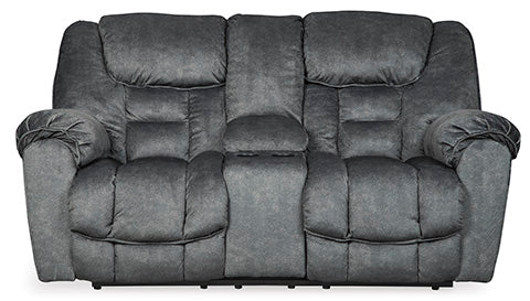 Capehorn Granite Reclining Loveseat with Console