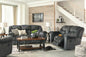 Capehorn Granite Reclining Sofa and Loveseat Set