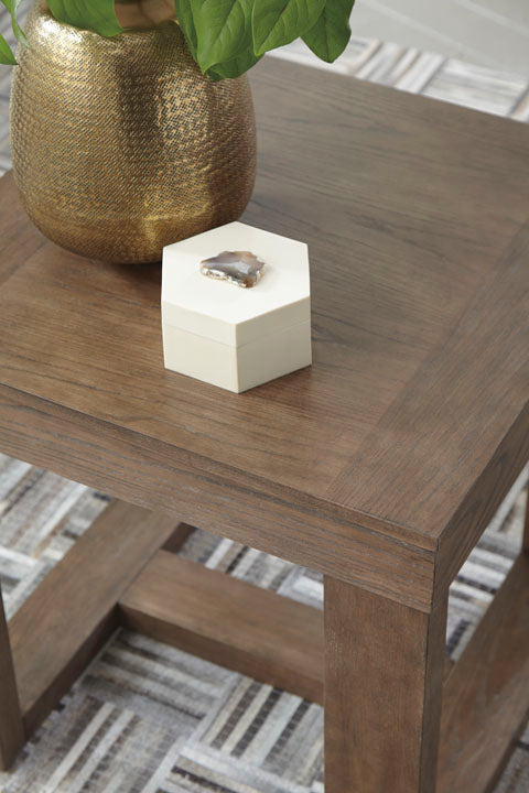 Cariton Grayish Brown End Table